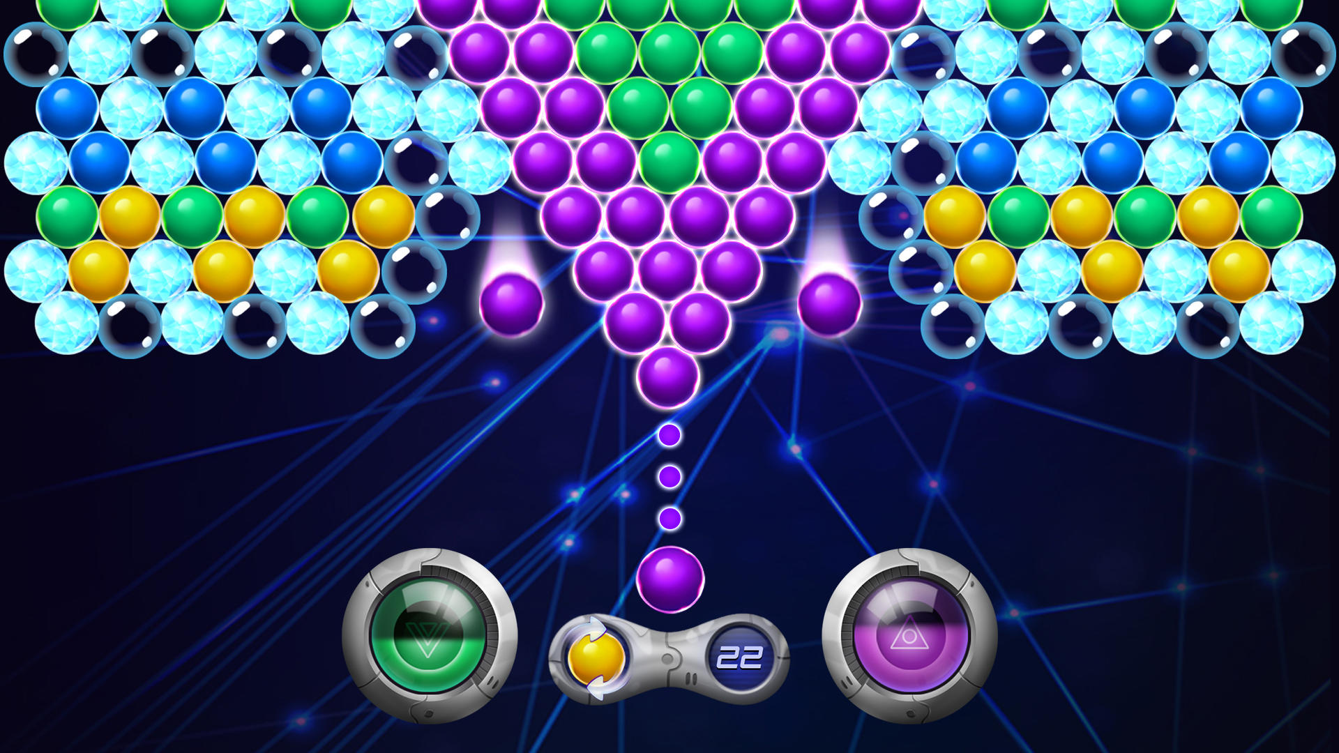 Bubble Heroes Galaxy Game Screenshot