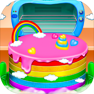 Sweet Bakery Rainbow Cake Game
