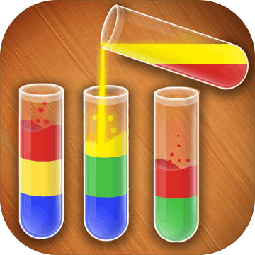 彩色水排序木本拼圖