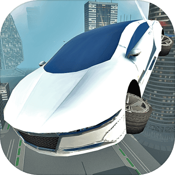 Futuristic Flying Car Driving