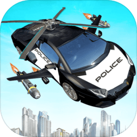 Flying Police Car Stunts Game