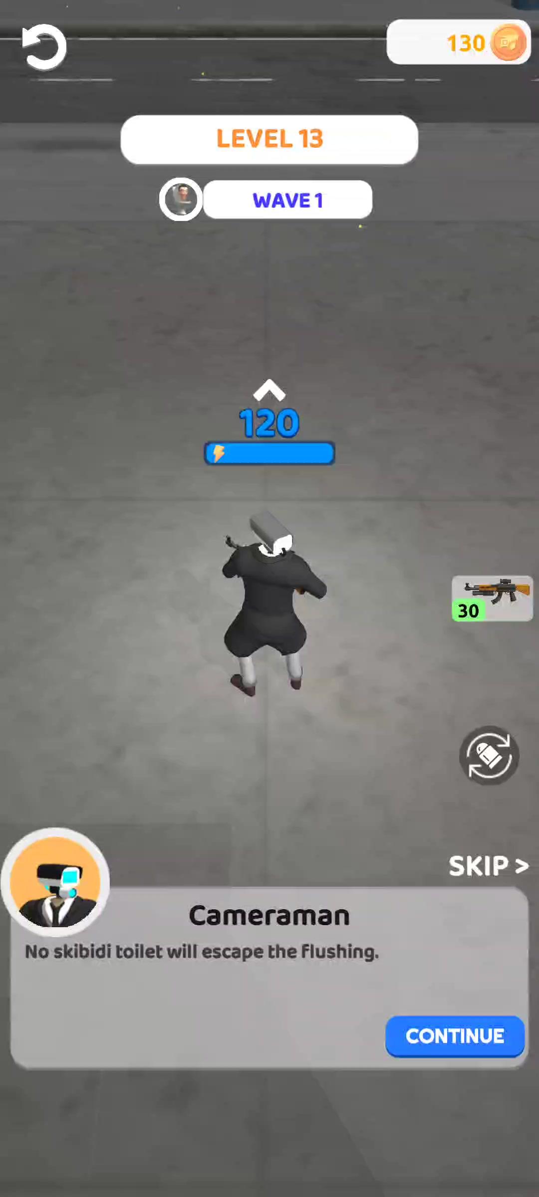 a gameplay of skibidi war