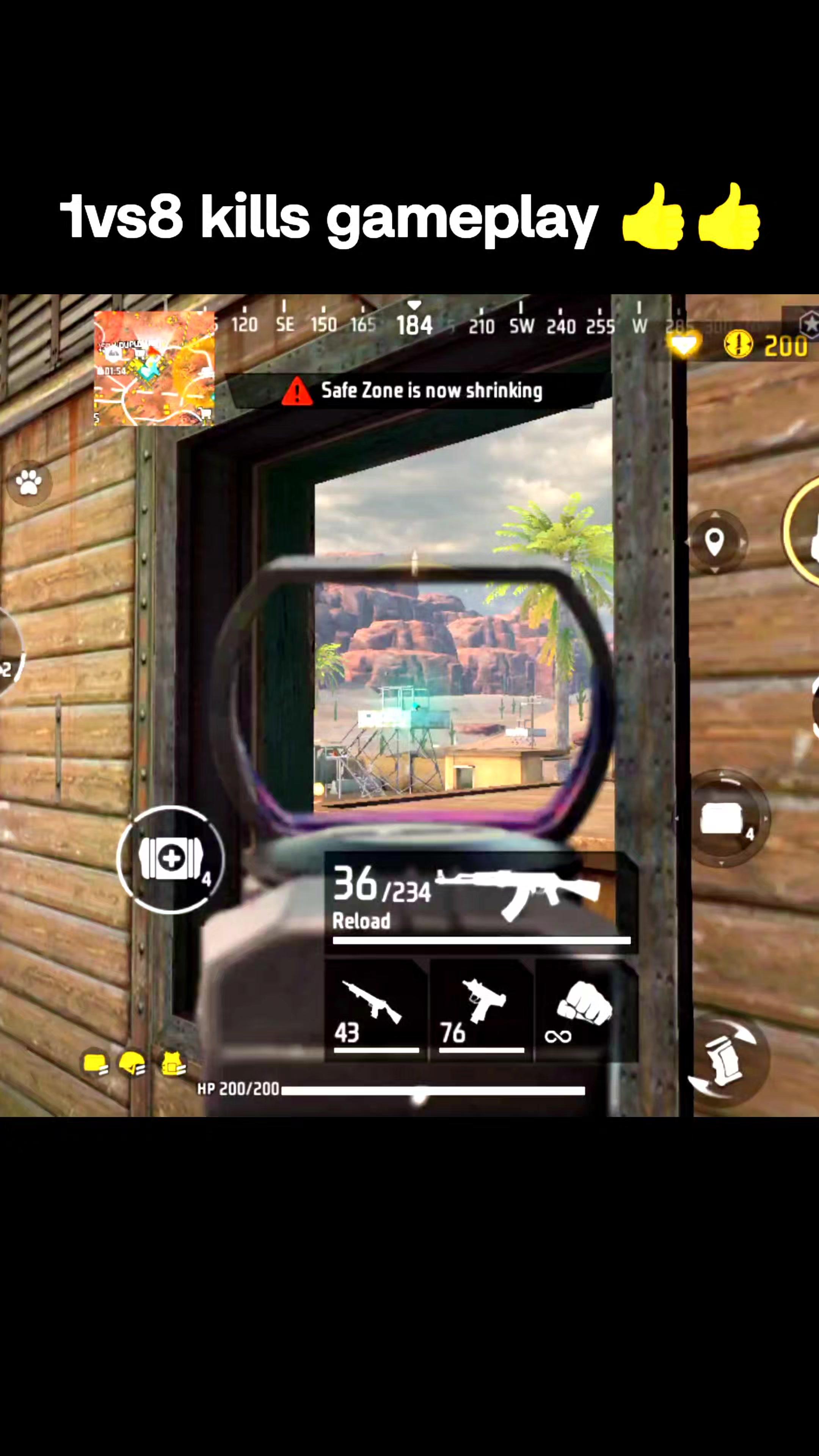 1vs8 kills gameplay 👍👍 #freefireclipes #freefiremax #fortnitedarkfirebundle #fortnitedarkfirebundl