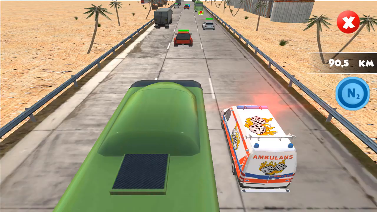 Screenshot dari video Ambulance Racer