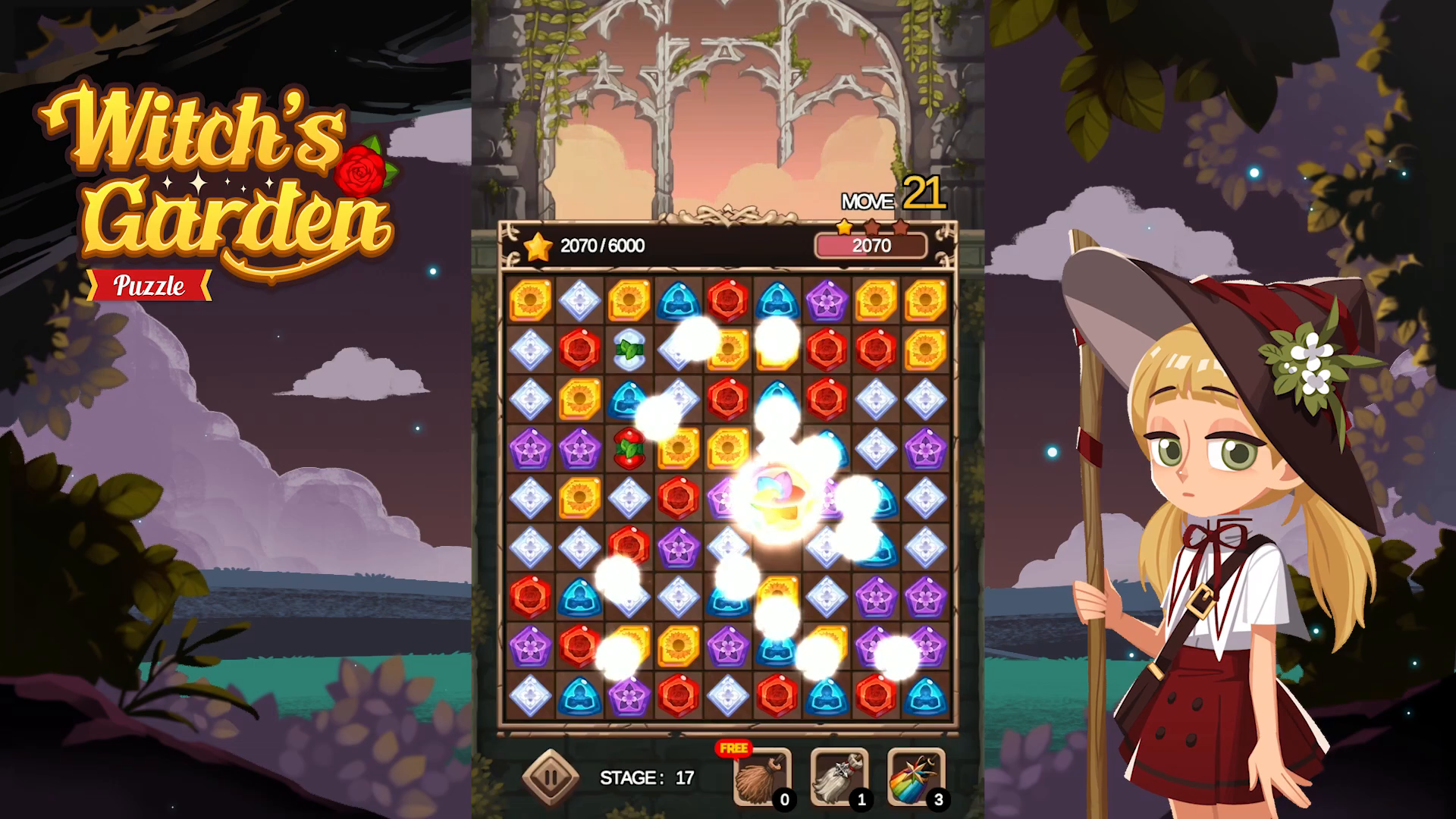 Screenshot of the video of blossom match puzzle game