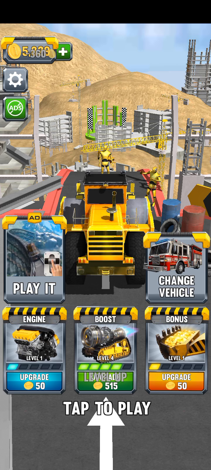 Construction Ramp jumping gameplay for Android and iOS | new android gameplay 2022