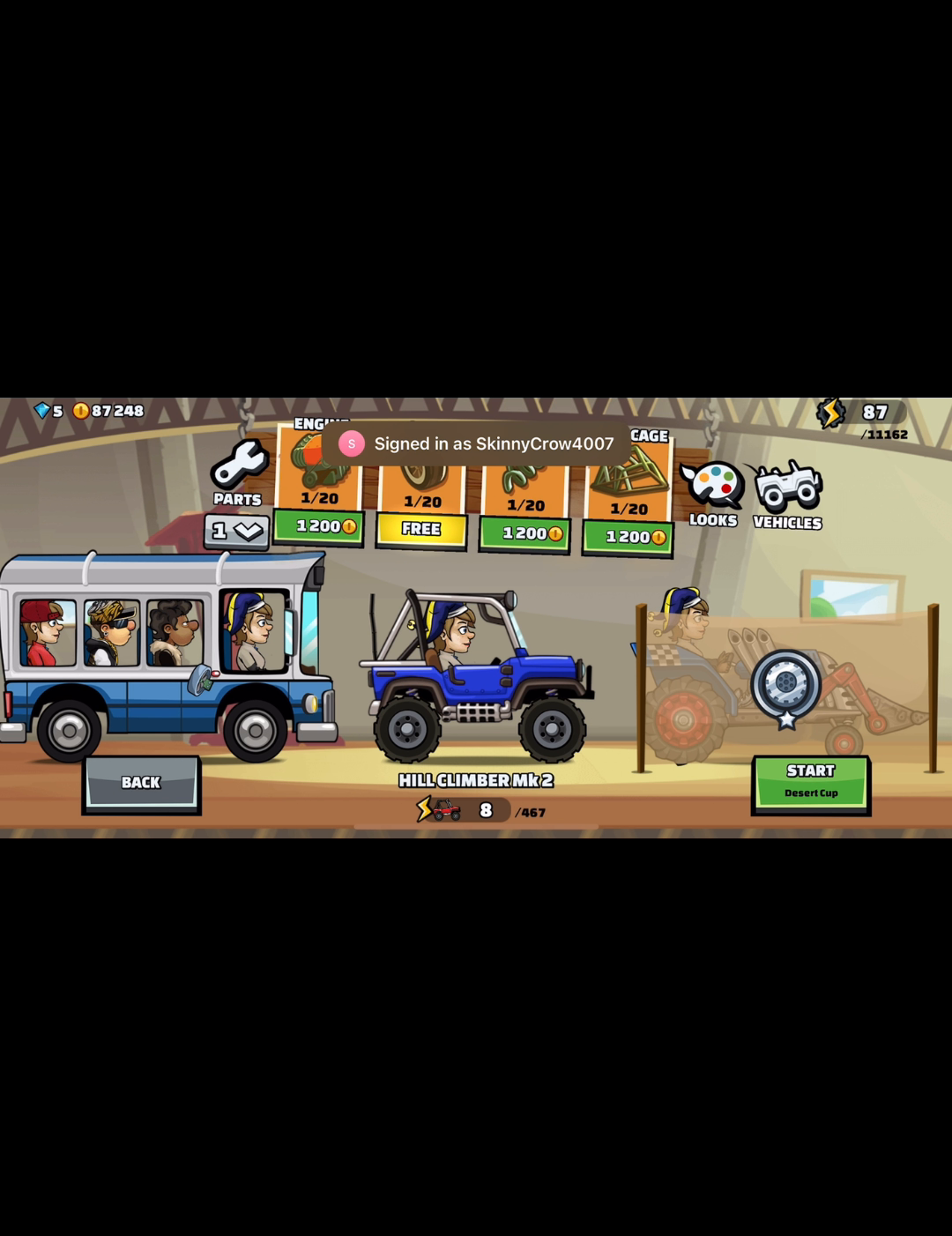 Hill climb that’s what we will be playing to get snack drink and like lets get this one to 100 likes