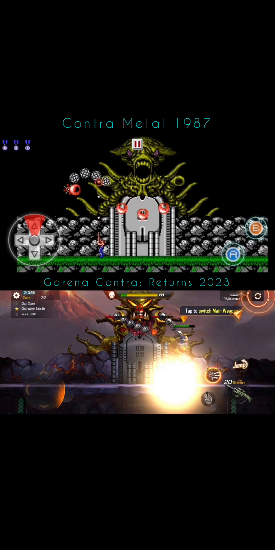 Contra 1987 vs. Contra 2023